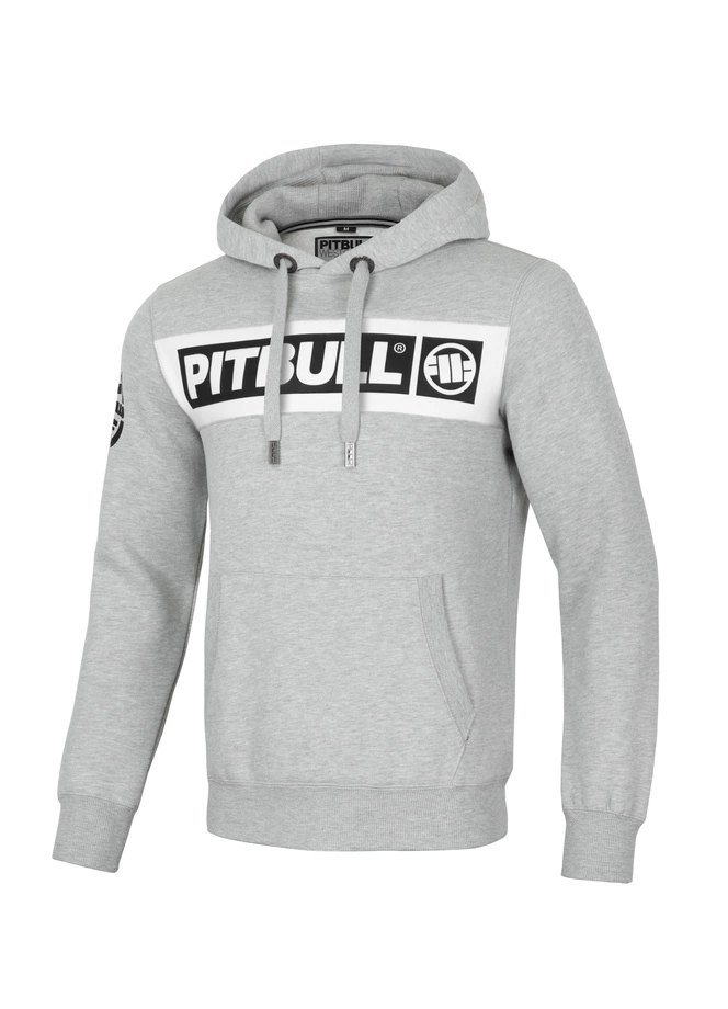 Bluza męska z kapturem Pitbull Pit Bull Sherwood 24 hooded szara