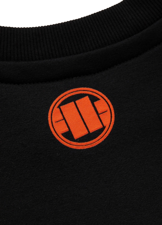 Bluza bez kaptura Pitbull Pit Bull Orange Logo crewneck black