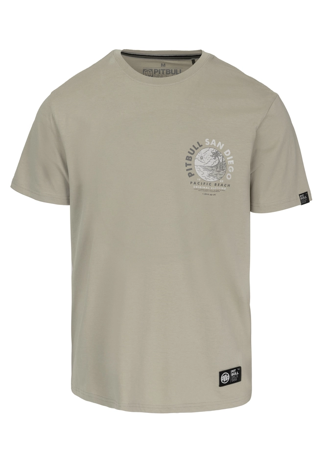 Koszulka męska T-Shirt Pit Bull Pitbull Planet Surf szara oliwkowa