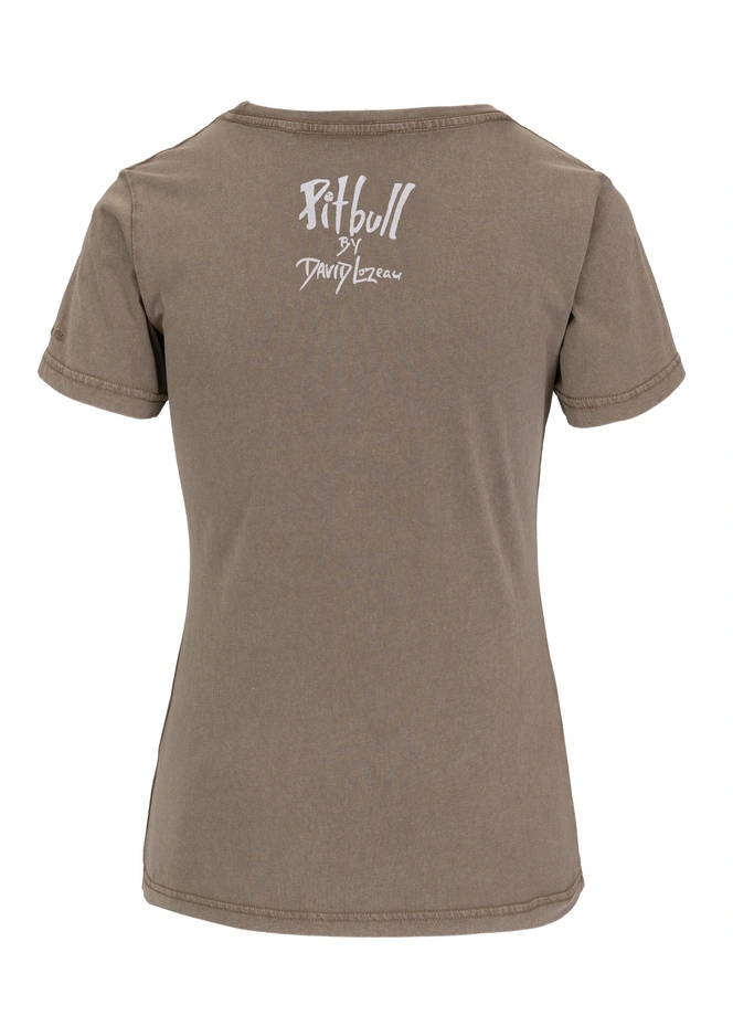 Koszulka damska T-shirt Pit Bull CruisinAndBoozin brązowy