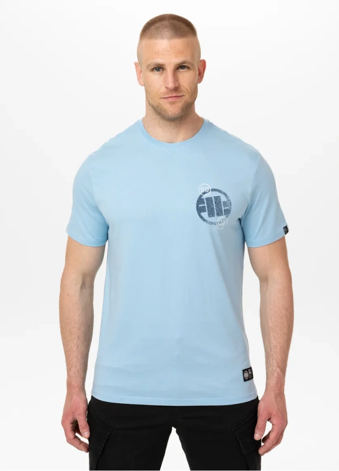 Koszulka męska T-Shirt Pit Bull Pitbull SD Stamp jasno niebieska