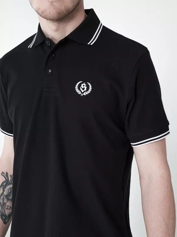 Koszulka męska polo t-shirt Środowisko Miejskie Laur czarna