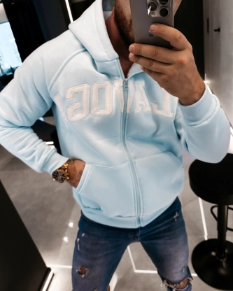 Bluza męska z kapturem Olavoga Iris miętowa