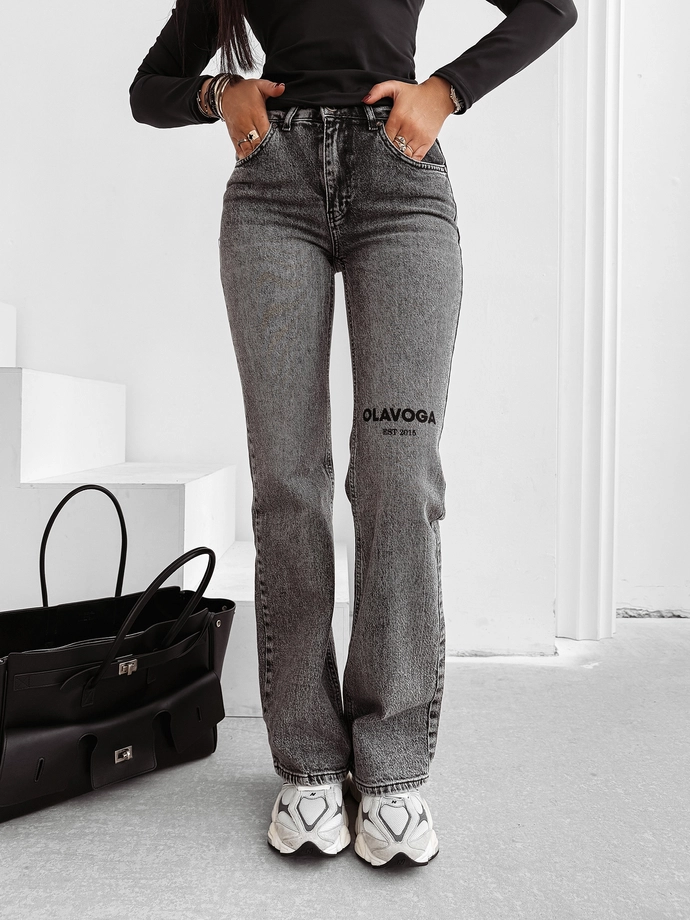 Spodnie damskie jeans Olavoga Zoio szare