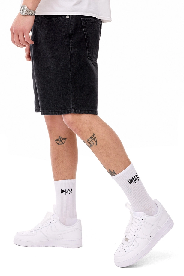 Spodenki męskie jeansowe Mass DNM Box czarne