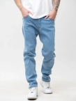 Spodnie męskie Jeans Jigga Wear Mini Haft Logo jasne niebieskie