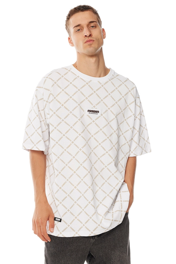 Koszulka męska t-shirt Mass Dnm Monogram biała
