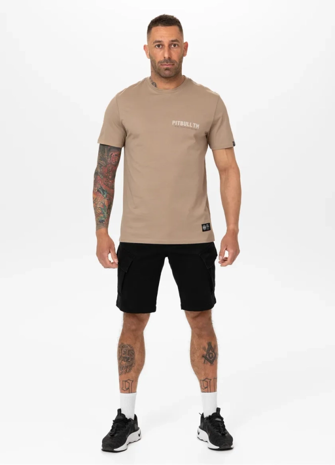 Koszulka męska T-Shirt Pit Bull Pitbull Parabellum Savana beżowa
