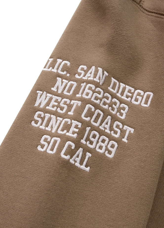 Bluza damska z kapturem Pitbull Pit Bull Tyrian ZIP hooded brązowa