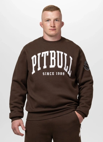 Bluza męska bez kaptura Pit Bull Norton brązowa