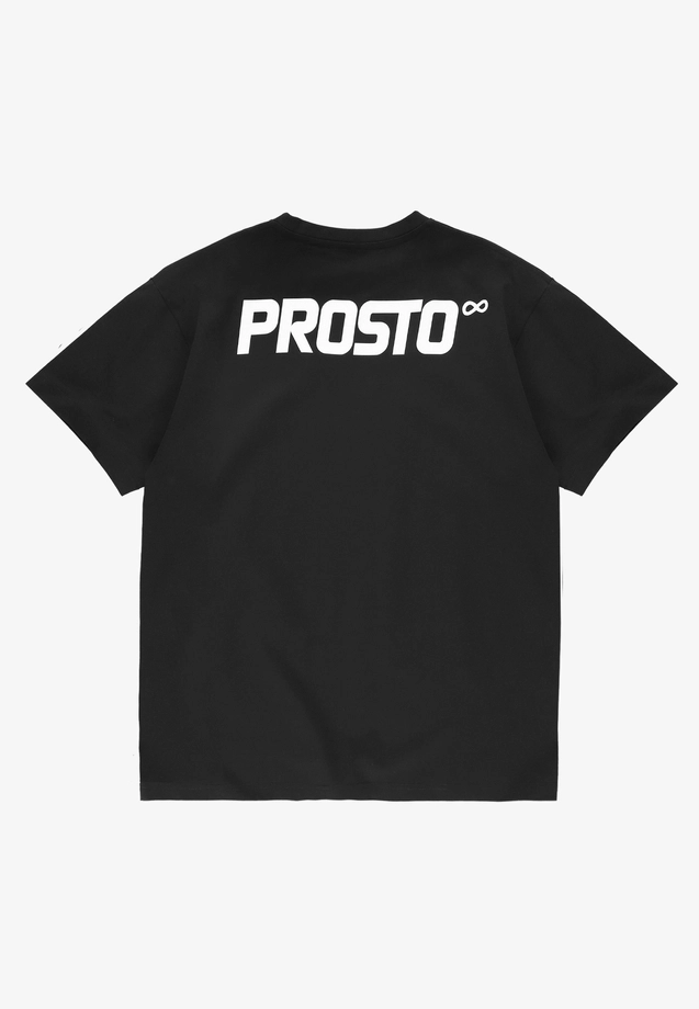 Koszulka męska t-shirt oversize Prosto Big Log Infinity czarna