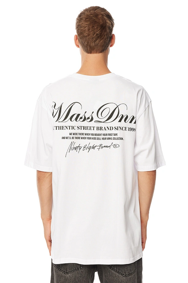 Koszulka męska t-shirt Mass Dnm Authentic biała