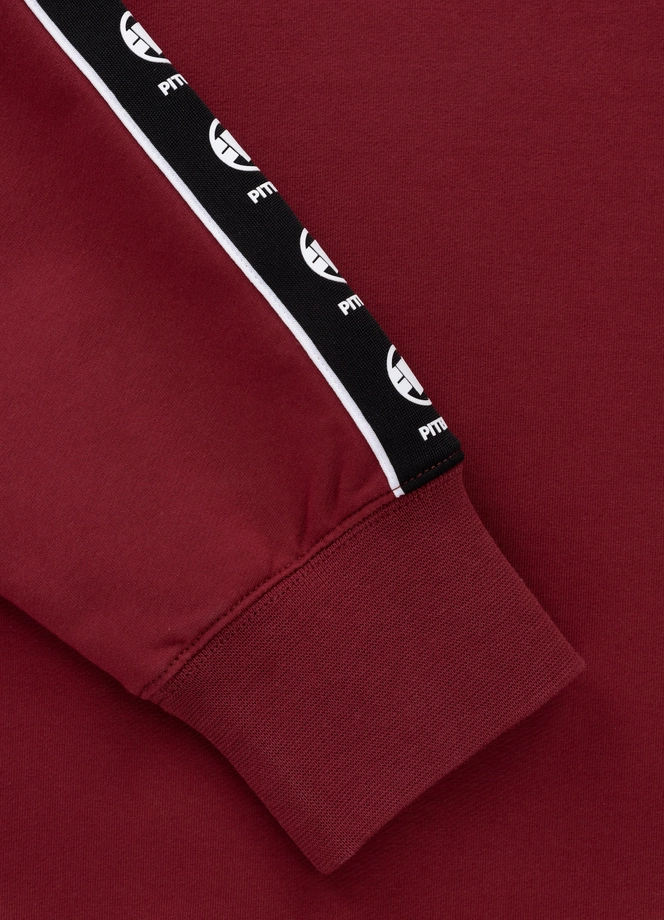 Bluza męska bez kaptura Pitbull Pit Bull Tape Nugget bordowa