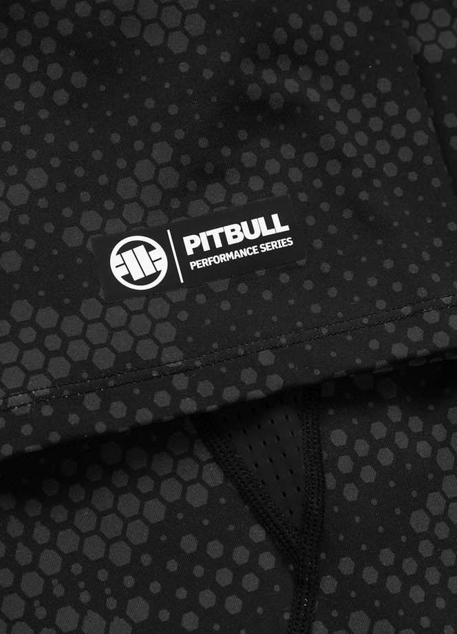 Koszulka męska rashguard Pitbull Hex Camo Hilltop czarna
