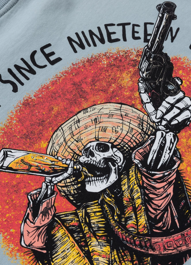 Koszulka męska T-Shirt oversize Pitbull Shot For Shot Loose Fit niebieska