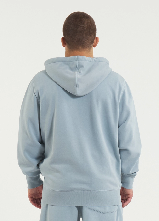 Bluza męska z kapturem Pitbull Pit Bull Lancaster 2 ZIP Washed jasno niebieska