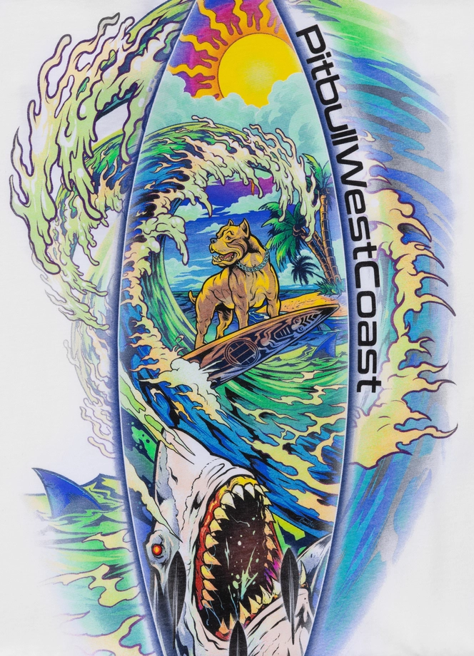 Koszulka męska T-Shirt Pit Bull Pitbull Camino biała