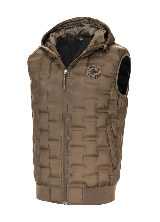 Bezrękawnik Pit Bull Eclipse Hooded kamizelka brązowa