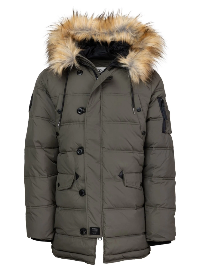 Kurtka zimowa męska parka Pit Bull Kingston II oliwkowa