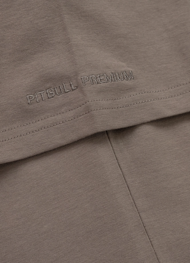 Koszulka męska T-Shirt Pit Bull Pitbull USA CAL Slim Fit taupe