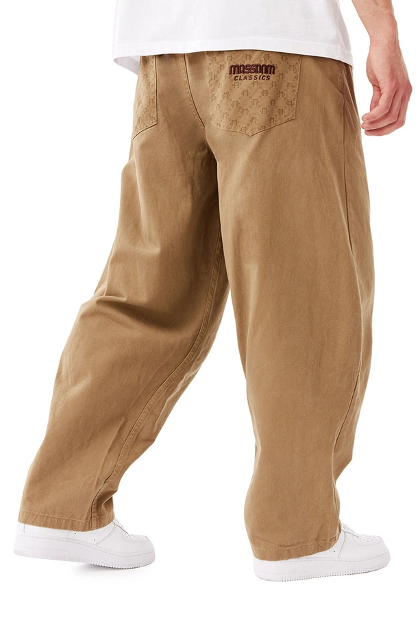 Spodnie męskie jeans Mass Denim Nexus Extra Baggy Fit beżowe