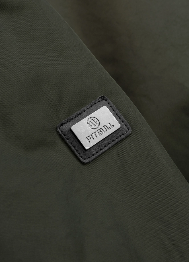 Kurtka męska przejściowa bejsbolówka Pit Bull Detroit ciemno zielona