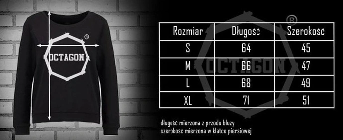 Bluza damska Octagon Logo crewneck white