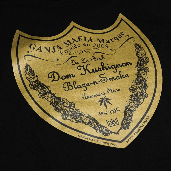 Koszulka męska T-shirt Ganja Mafia Dom czarny