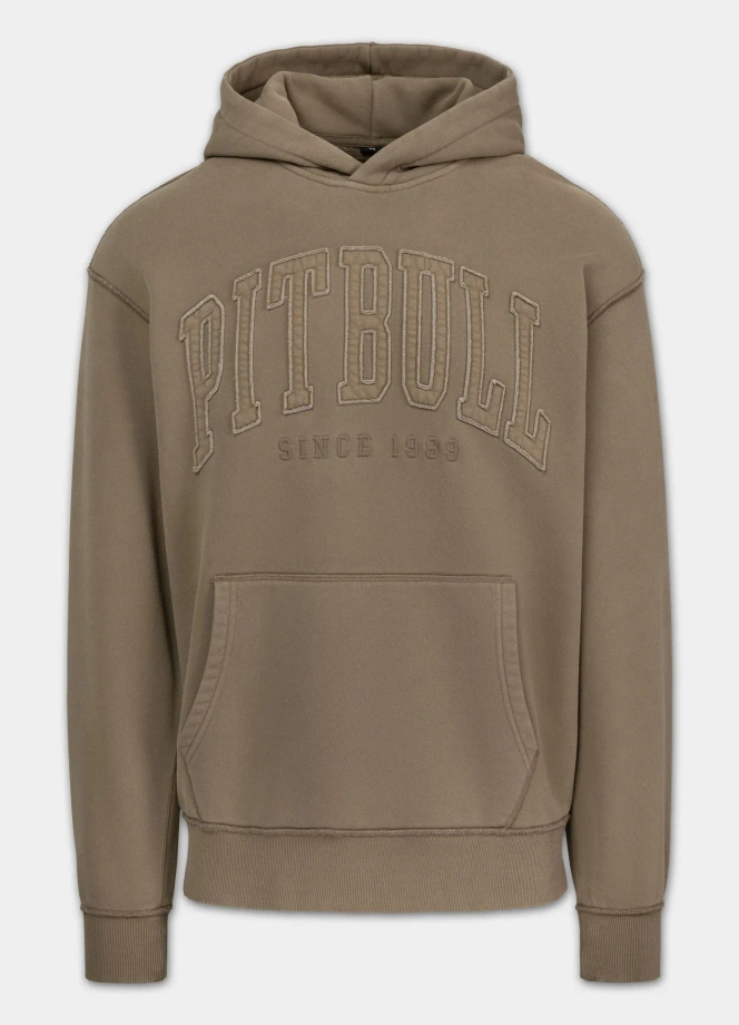 Bluza męska z kapturem Pit Bull Orlando brązowa