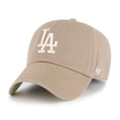 Czapka z daszkiem 47 Brand Los Angeles Dodgers Ballpark Clean Up jasno brązowa