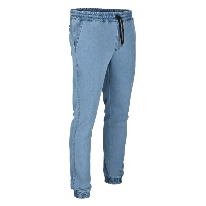 Spodnie męskie jogger jeans Dudek P56 Mini jasno niebieskie