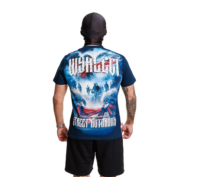 Koszulka męska t-shirt Street Autonomy Wyklęci granatowa