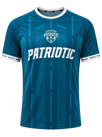Koszulka męska T-shirt Patriotic La Football turkusowa