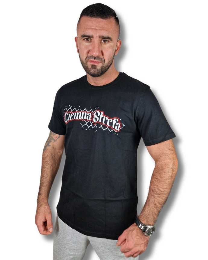 Koszulka męska T-shirt Ciemna Strefa Szacunek czarna