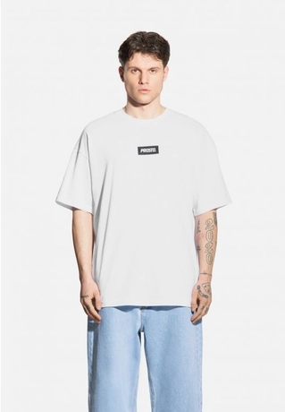 Koszulka męska t-shirt oversize Prosto Box biała