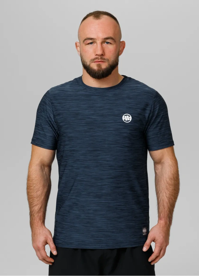 Koszulka męska T-shirt Pit Bull Performance Pro+ Casual Sport Small Logo granatowa