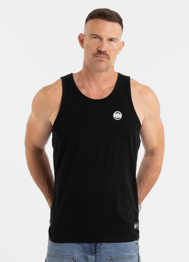 Koszulka męska tank top Pitbull Small Logo czarna