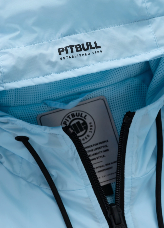 Kurtka męska wiosenna przejściowa Pit Bull Athletic Tape wiatrówka jasno niebieska