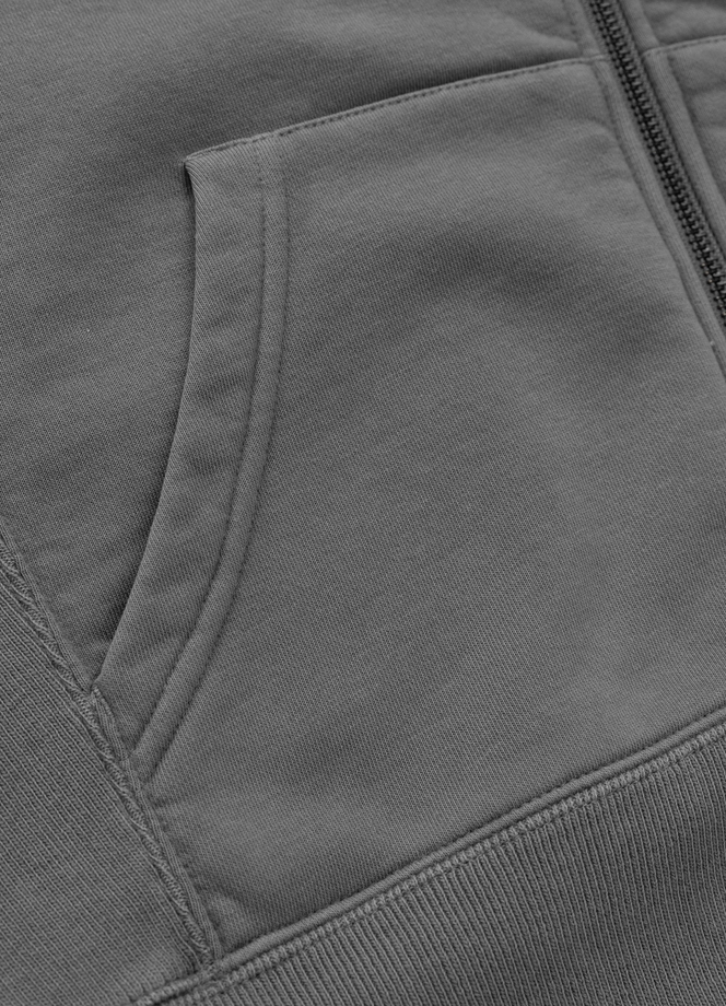 Bluza damska z kapturem Pitbull Manzanita Heart ZIP Washed szara