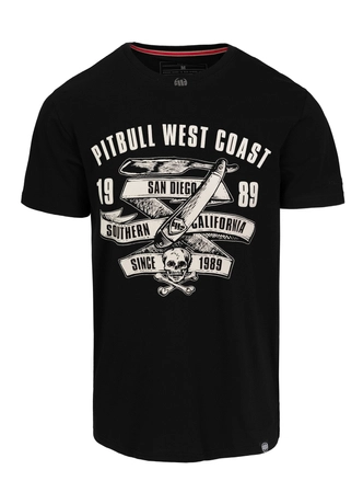 Koszulka męska T-Shirt Pit Bull Pitbull Oldschool Razor Slim Fit czarna