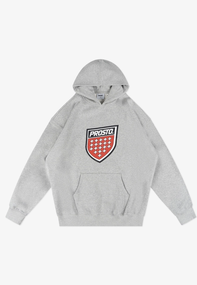 Bluza męska z kapturem Prosto Infine szara