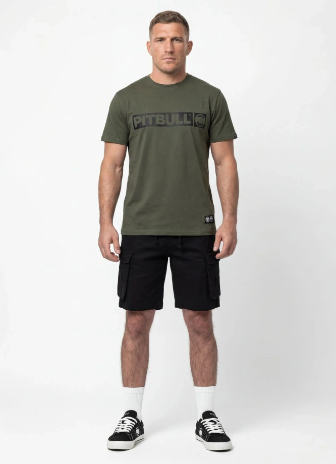 Koszulka męska T-Shirt Pitbull Hilltop ciemno zielona