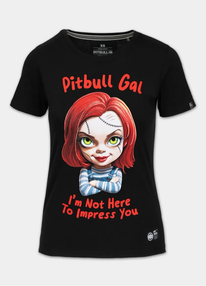 Koszulka damska T-shirt Pit Bull Sweetie-Chu 2 czarna