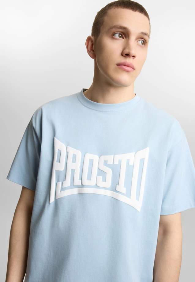 Koszulka męska t-shirt oversize Prosto Ever jasno niebieska