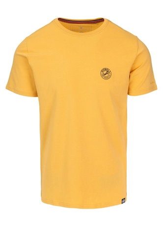 Koszulka męska T-Shirt Pit Bull Pitbull San Diego CA Small Logo Slim Fit żółta
