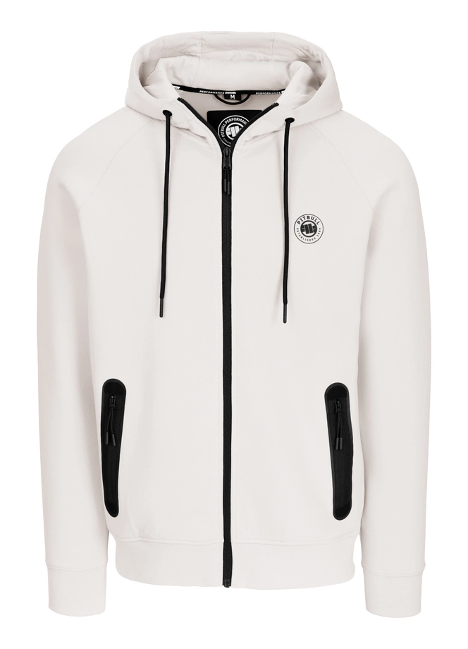 Bluza męska rozpinana z kapturem Pit Bull Dogwood biała