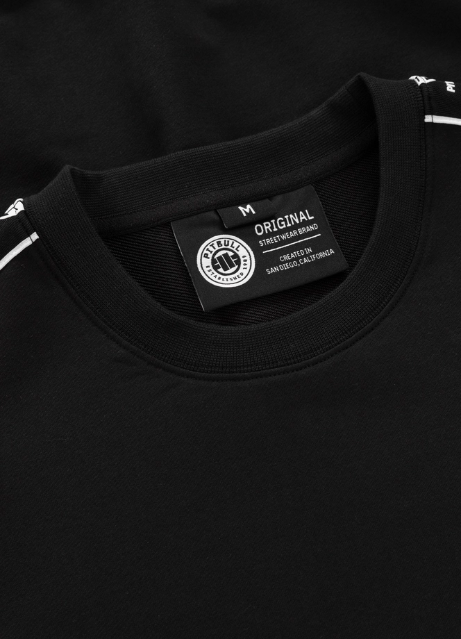 Bluza męska bez kaptura Pitbull Pit Bull Tape Nugget czarna