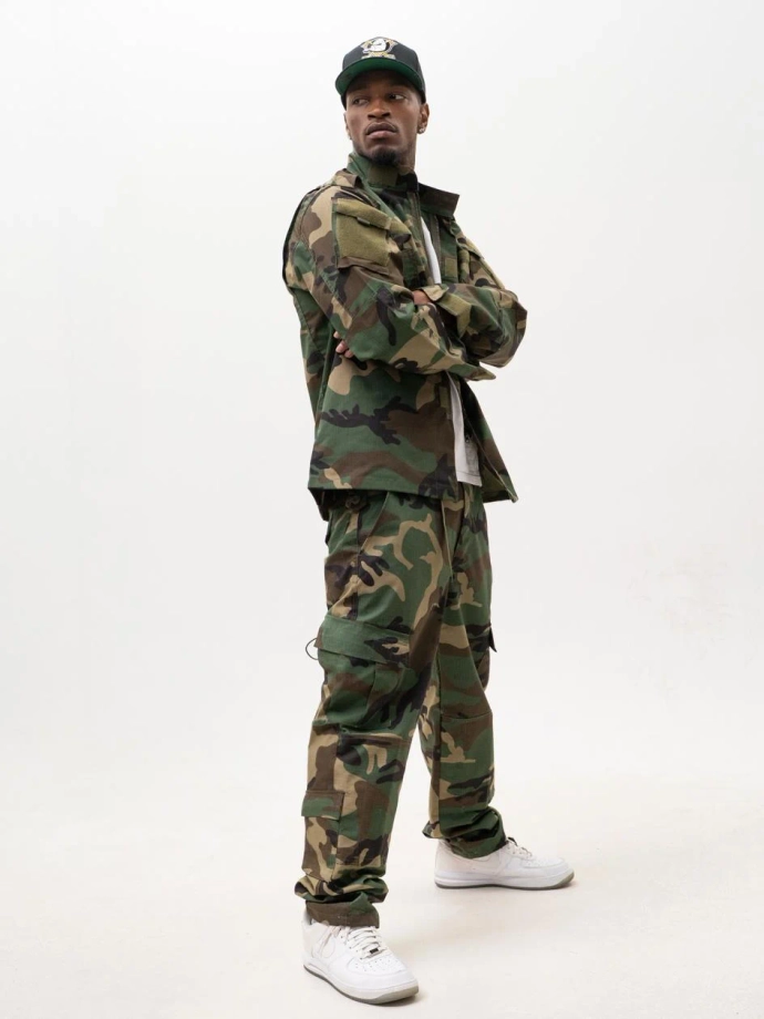 Komplet militarny męski Jigga Wear Military zielony camo