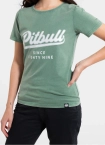 Koszulka damska T-shirt Pit Bull Angel Logo zielona