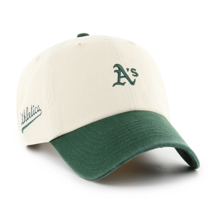 Czapka z daszkiem 47 Brand Oakland Athletics Base Runner Clean Up kremowa zielona